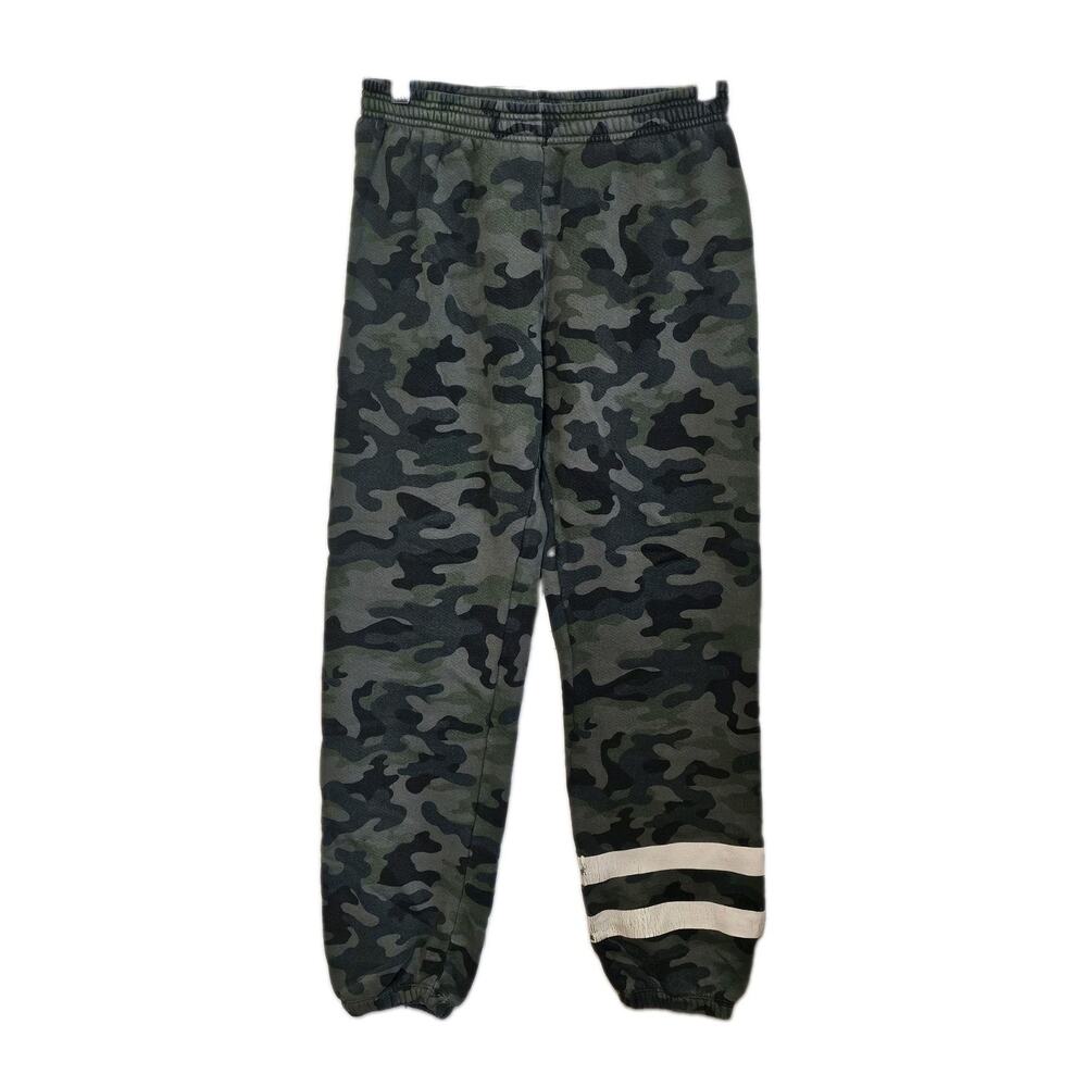 SUNDRY Camo Joggers Sweatpants Women Size 1 Green Camouflage Stripe Leg...